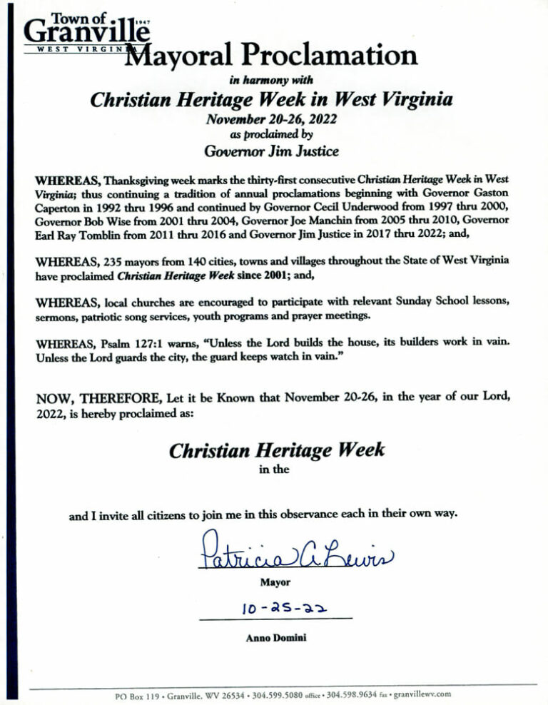 Granville, West Virginia 2022 WallBuilders