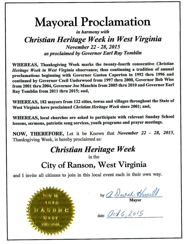 Ranson, West Virginia 2015 WallBuilders