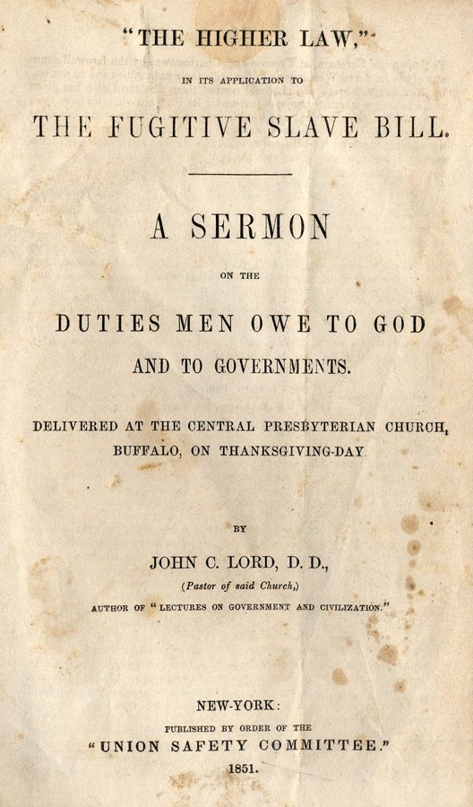 sermon-fugitive-slave-bill-1851